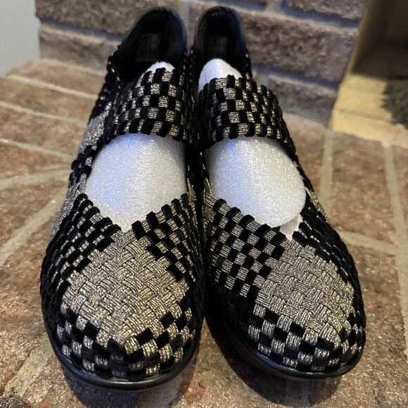 New Bernie Mev Lulia Wedge Mary Jane Shoes Size 39 EU US8 Bronze/Black Velvet - Picture 12 of 12